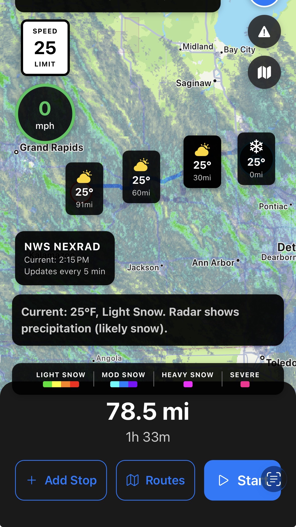Route Weather Forecast